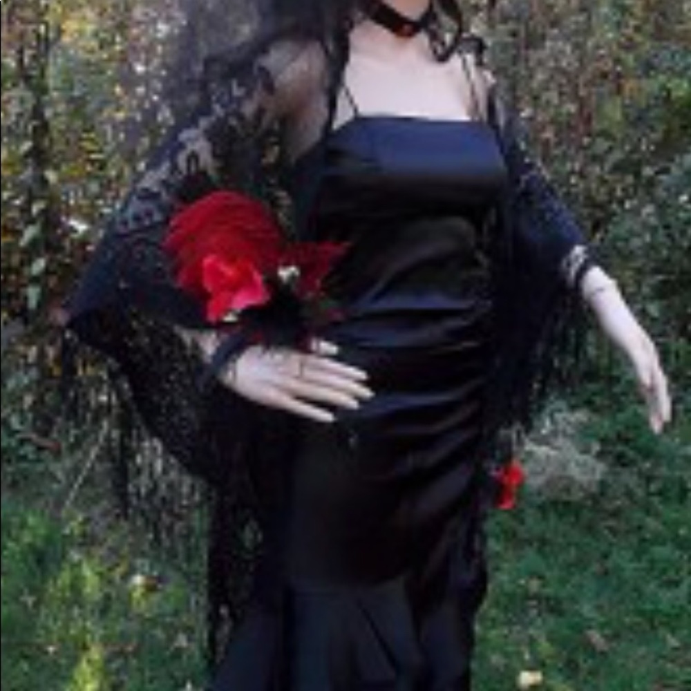 Vampiress Wedding Dress and accessories. Size XS - Picture 5 of 8